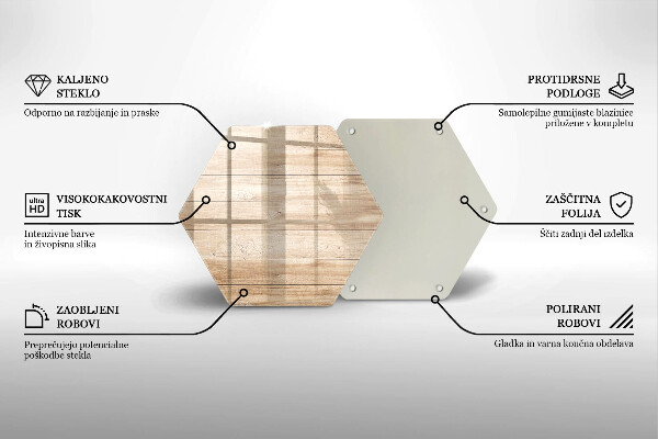 Skleněná krájecí deska Dřevěná prkna