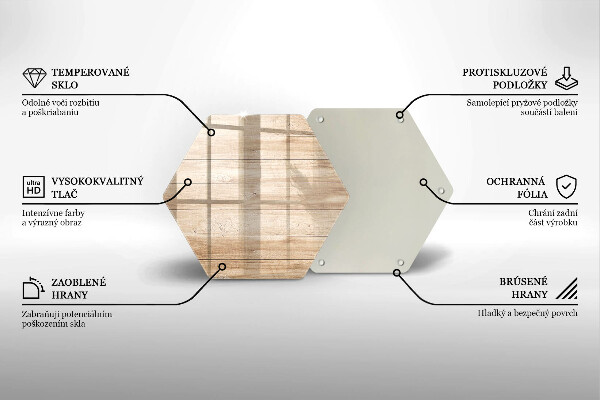 Skleněná krájecí deska Dřevěná prkna