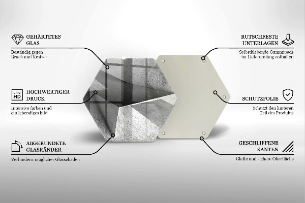 Skleněná krájecí deska Konkrétní abstrakce