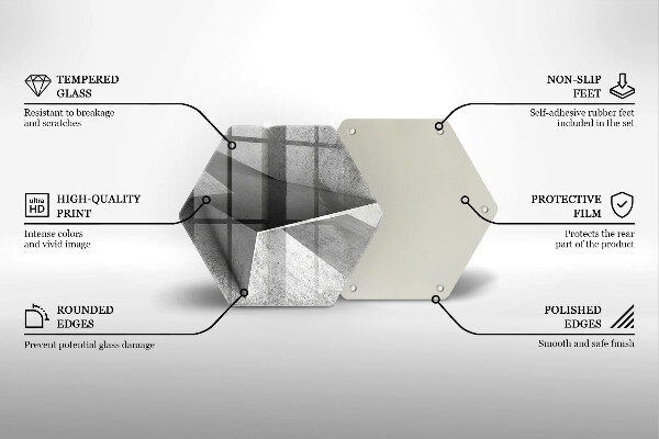 Skleněná krájecí deska Konkrétní abstrakce