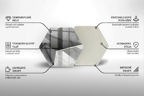 Skleněná krájecí deska Konkrétní abstrakce