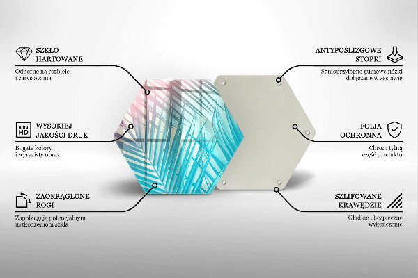 Skleněná krájecí deska Pastelové listy