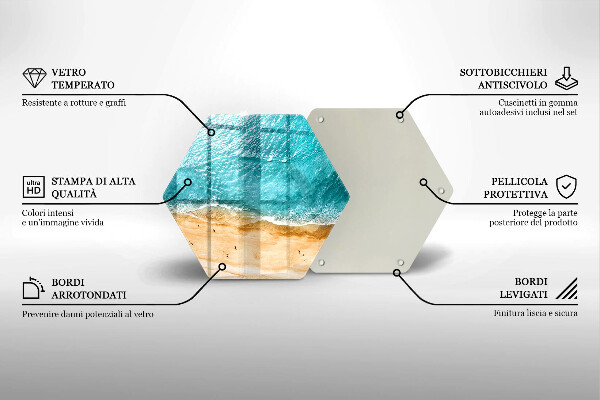 Skleněná krájecí deska Pláž pobřeží a moře
