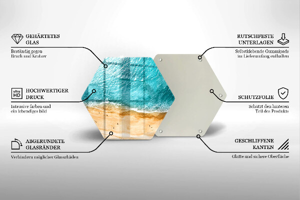 Skleněná krájecí deska Pláž pobřeží a moře
