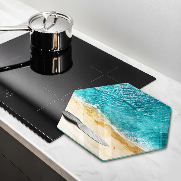 Skleněná krájecí deska Pláž pobřeží a moře