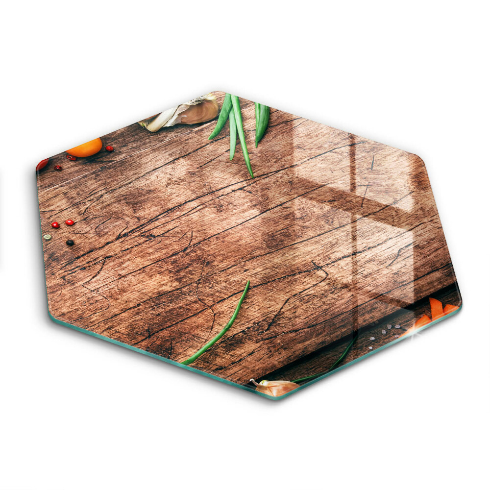 Skleněná krájecí deska Dřevěné kuchyňské prkénko