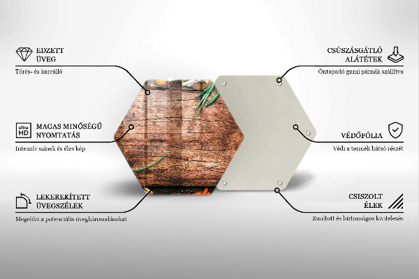 Skleněná krájecí deska Dřevěné kuchyňské prkénko