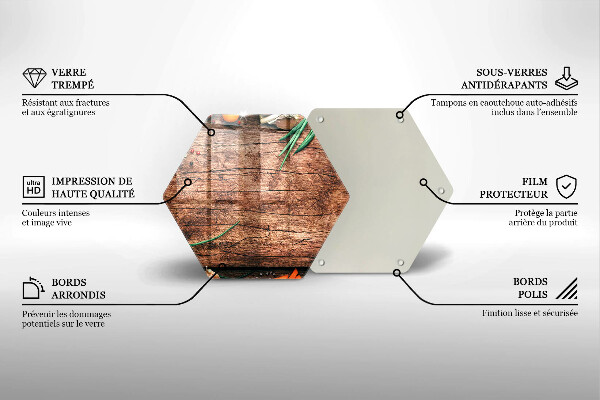 Skleněná krájecí deska Dřevěné kuchyňské prkénko