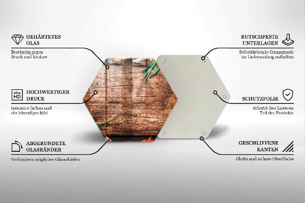 Skleněná krájecí deska Dřevěné kuchyňské prkénko