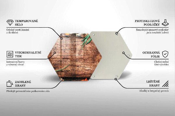 Skleněná krájecí deska Dřevěné kuchyňské prkénko