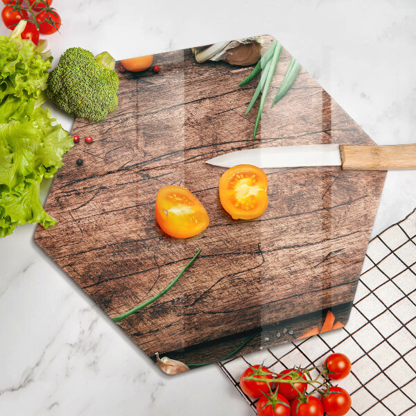 Skleněná krájecí deska Dřevěné kuchyňské prkénko