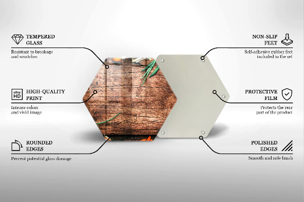 Skleněná krájecí deska Dřevěné kuchyňské prkénko