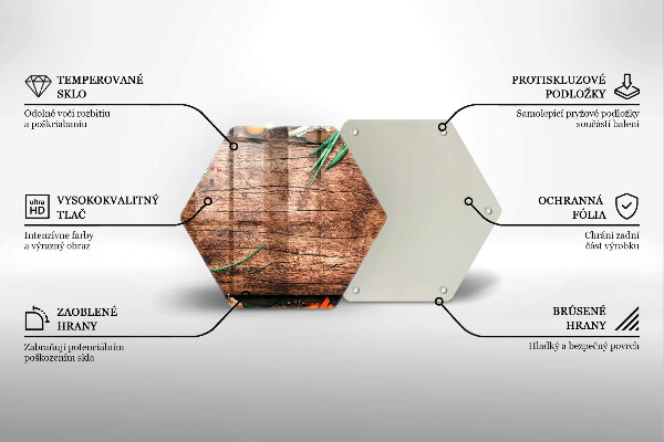 Skleněná krájecí deska Dřevěné kuchyňské prkénko