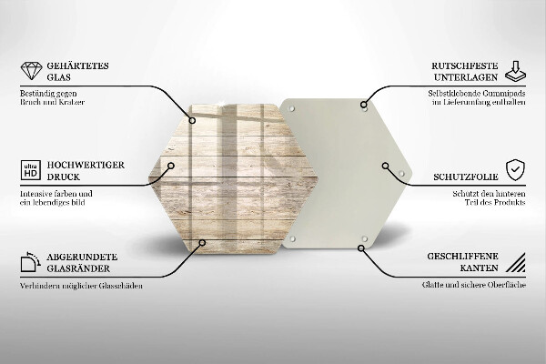 Skleněná krájecí deska Dřevěná prkna