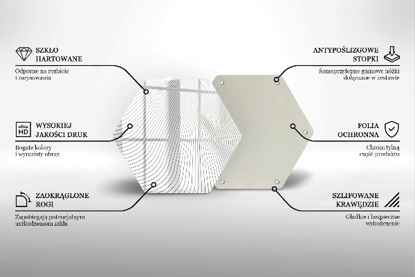 Skleněná krájecí deska Moderní čáry vzor