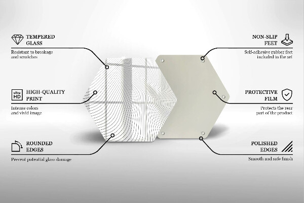 Skleněná krájecí deska Moderní čáry vzor