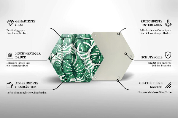 Skleněná krájecí deska Monstera odchází