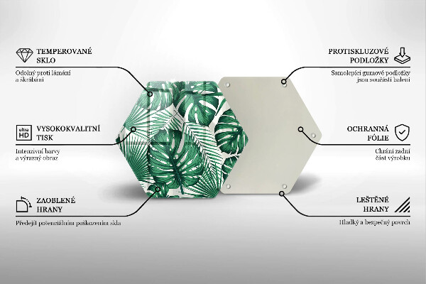 Skleněná krájecí deska Monstera odchází