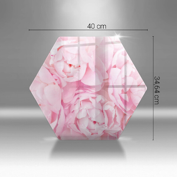 Skleněná krájecí deska Jemné pivoňky