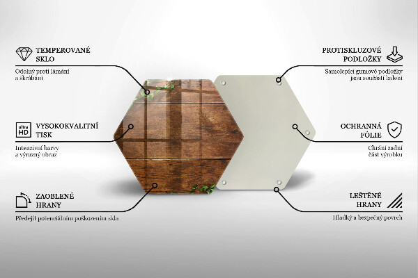 Skleněná deska do kuchyně Dřevěné desky a listy