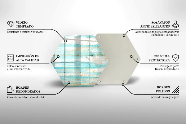 Skleněná deska do kuchyně Vintage dřevěné desky