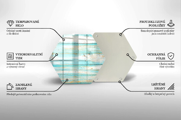 Skleněná deska do kuchyně Vintage dřevěné desky