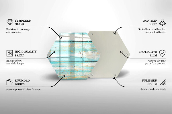 Skleněná deska do kuchyně Vintage dřevěné desky