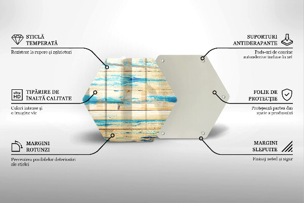 Skleněná deska do kuchyně Retro dřevěné desky
