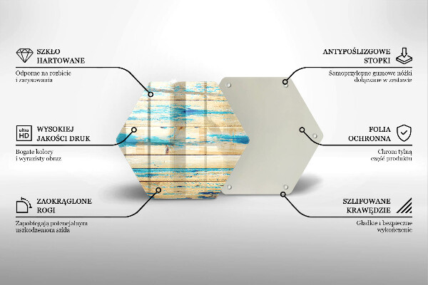 Skleněná deska do kuchyně Retro dřevěné desky