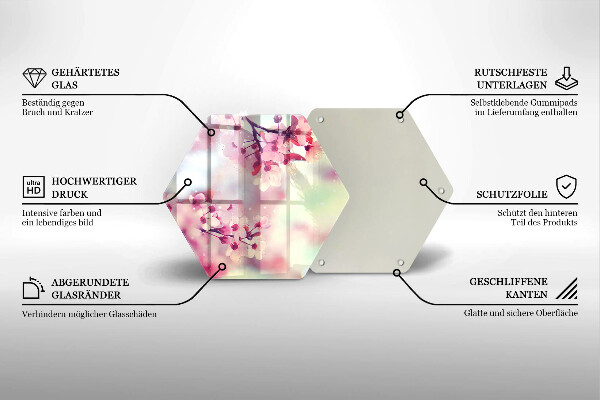 Skleněná deska do kuchyně Příroda jabloňové květy