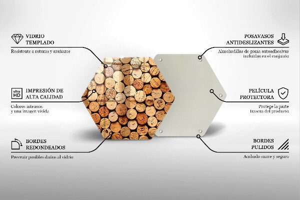 Skleněná deska do kuchyně Vzor vínové zátky