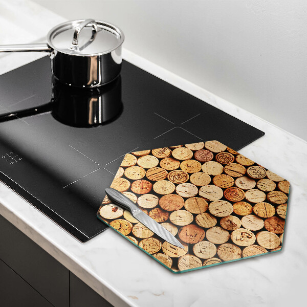 Skleněná deska do kuchyně Vzor vínové zátky