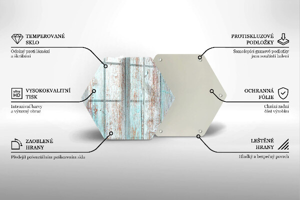 Skleněná deska do kuchyně Staré vintage desky