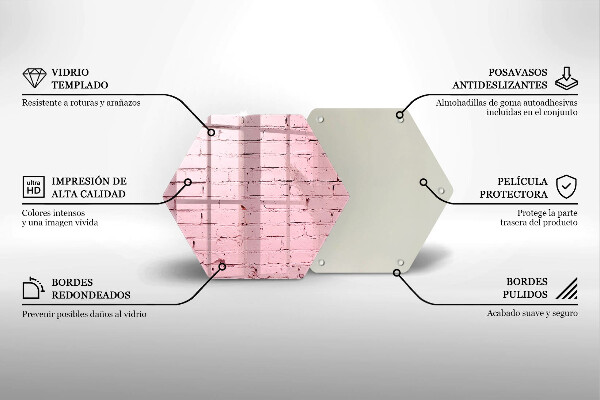 Skleněná deska do kuchyně Pastelová cihlová zeď