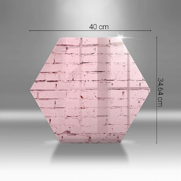 Skleněná deska do kuchyně Pastelová cihlová zeď