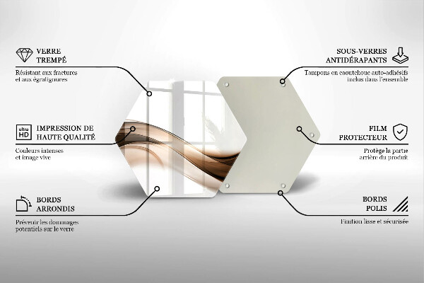 Skleněná deska do kuchyně Abstraktní hnědé čáry