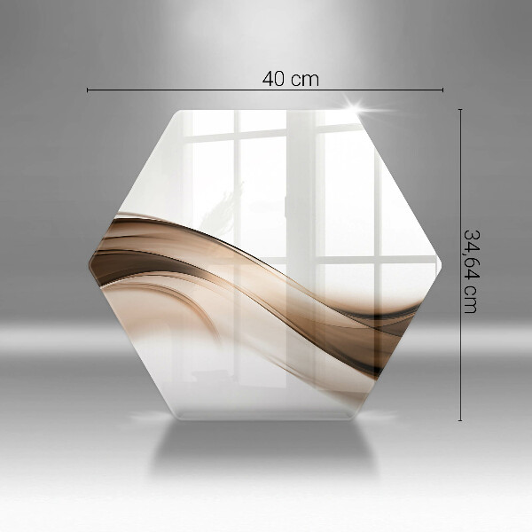 Skleněná deska do kuchyně Abstraktní hnědé čáry