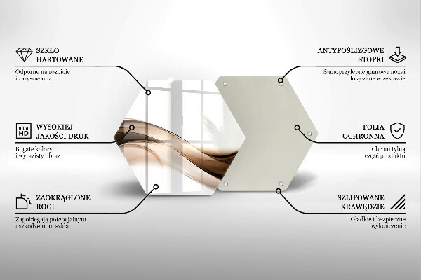 Skleněná deska do kuchyně Abstraktní hnědé čáry