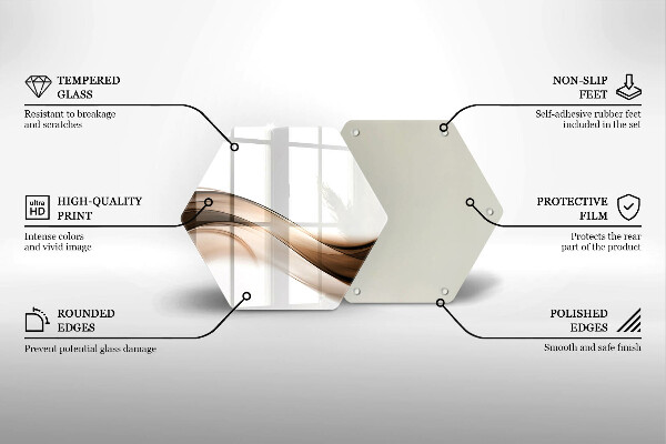 Skleněná deska do kuchyně Abstraktní hnědé čáry