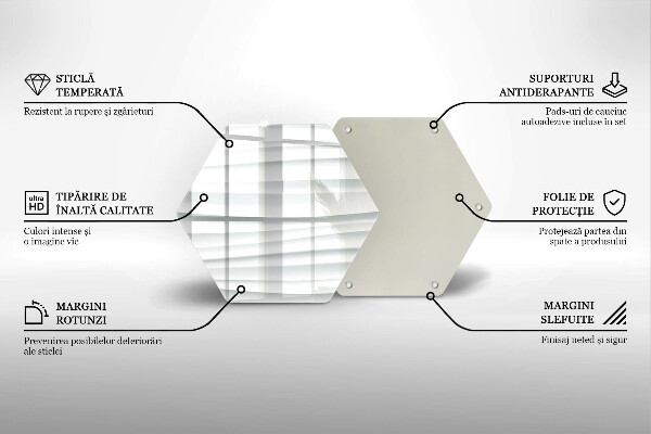 Skleněná deska do kuchyně Moderní struktura