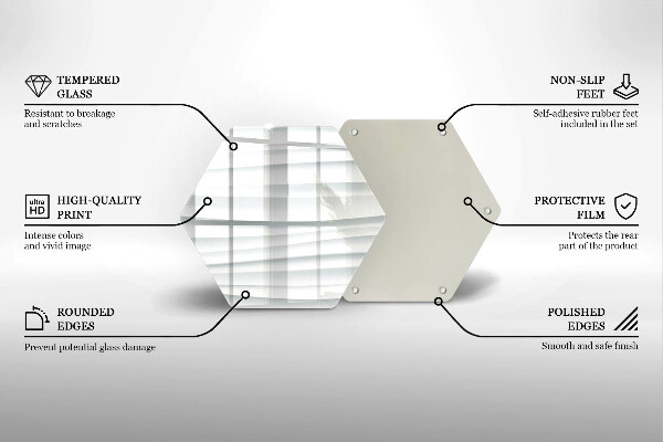 Skleněná deska do kuchyně Moderní struktura