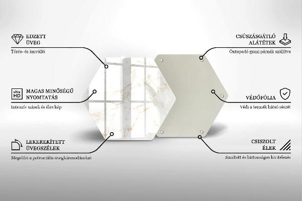 Skleněná deska do kuchyně Dekorativní mramorový kámen