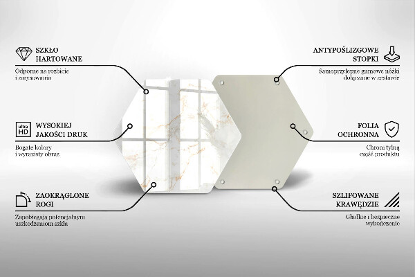 Skleněná deska do kuchyně Dekorativní mramorový kámen