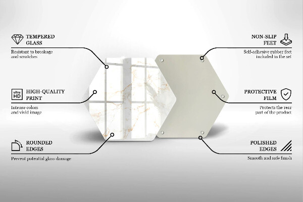 Skleněná deska do kuchyně Dekorativní mramorový kámen