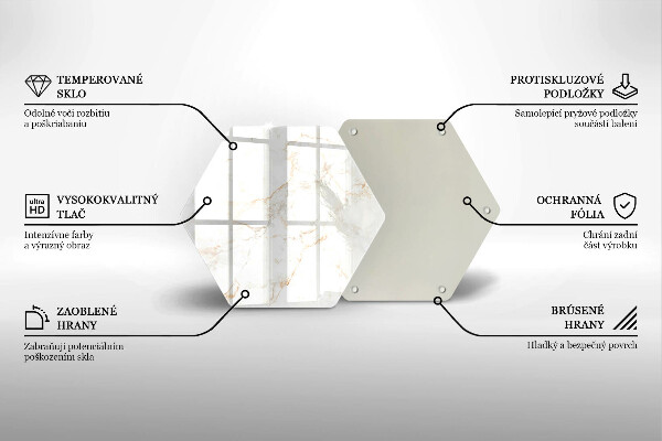Skleněná deska do kuchyně Dekorativní mramorový kámen