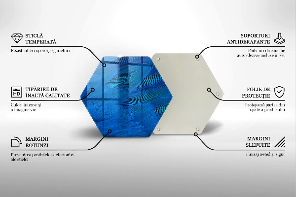 Skleněná krájecí deska Ptačí peří