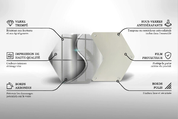 Skleněná krájecí deska Abstraktní stříbrný kov