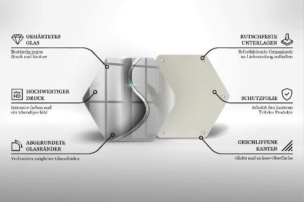 Skleněná krájecí deska Abstraktní stříbrný kov