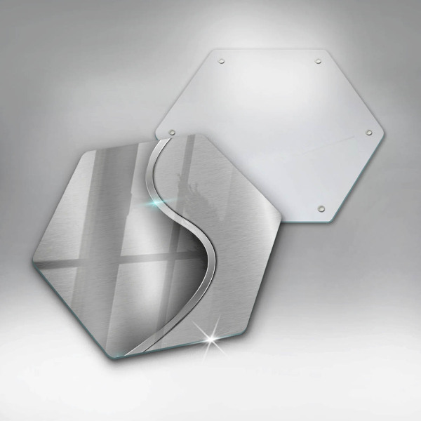 Skleněná krájecí deska Abstraktní stříbrný kov