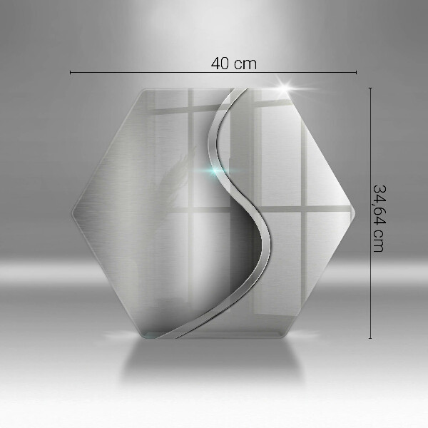 Skleněná krájecí deska Abstraktní stříbrný kov